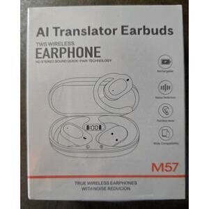 AI Translator Earbuds with TWS Wireless Earphone (M57) New in Box